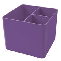 Porta objetos com 3 divisórias Full Color Roxo 3020.R - Dello Porta objetos com 3 divisórias Full Color Roxo 3020.R - Dello