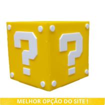 Porta Objetos Cubo Mario Amarelo E Branco Geek Gamers