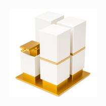 Porta Objetos De Balcao One Be Gold Branco - Zen Design