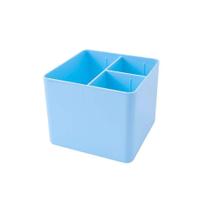 Porta Objetos Dello com 03 Divisórias Pastel Azul