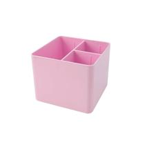 Porta Objetos Dello com 03 Divisórias Pastel Rosa