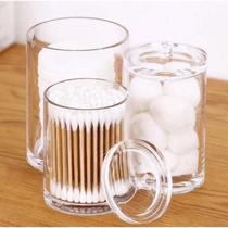 Porta Objetos e Acessórios Triplo em Acrílico Organizador de Algodão e Cotonete Super Resistente