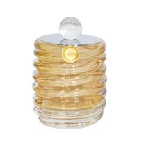 Porta Objetos Em Cristal Murano Essenza Cristal Com Ouro e Metal Dourado