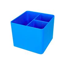 Porta Objetos Full Color Azul 3 Divisórias - Dello