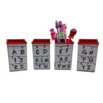 Porta Objetos Lápis Caneta Stranger Things Abc Varal Luzes