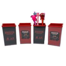 Porta Objetos Lápis Caneta Stranger Things Cartoon Vermelho