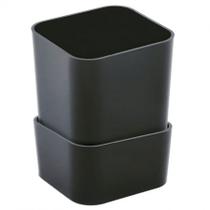 Porta objetos multiuso com 2 unidades Preto 6417.P - Dello Porta objetos multiuso com 2 unidades Preto 6417.P - Dello