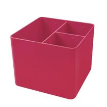 Porta Objetos Organizador 3 Divisórias Full Color Pink Dello