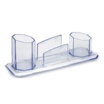 Porta Objetos Organizador de Mesa de Poliestireno Cristal