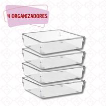 Porta Objetos Organizador Multiuso Acrilico S/ Divisoria 4 UN Porta Objetos Organizador Multiuso Acrilico S/ Divisoria 4 UN