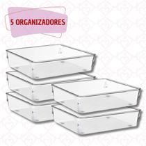 Porta Objetos Organizador Multiuso Acrilico S/ Divisoria 5 UN Porta Objetos Organizador Multiuso Acrilico S/ Divisoria 5 UN