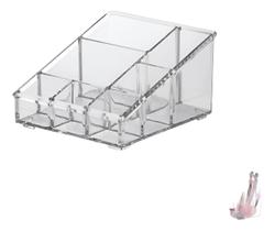 Porta Organizador Maquiagem Cosméticos 7 Divisórias Acrílico Porta Organizador Maquiagem Cosméticos 7 Divisórias Acrílico