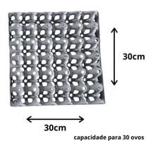 Porta Ovo Cartela Plástica Para 30 ovos Bandeja Higiênica