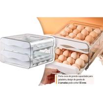 Porta Ovos 32 Unidades Organizador Geladeira com Gavetas Cozinha - Branco Porta Ovos 32 Unidades Organizador Geladeira com Gavetas Cozinha - Branco