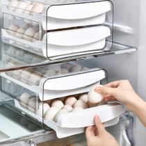 Porta Ovos Acrilico P/ Geladeira Gaveteiro Duplo 32 Ovos Porta Ovos Acrilico P/ Geladeira Gaveteiro Duplo 32 Ovos