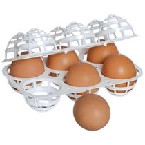 Porta ovos com tampa de proteção de plastico color - HM Utilidades