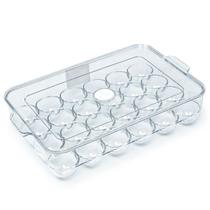 Porta Ovos Com Tampa Geladeira Organizador 24 Ovos Empilhável