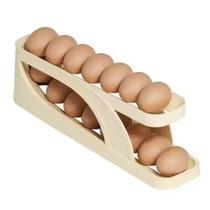 Porta ovos de 2 andares dispencer automático de ovos para refrigerador Rolling Egg Holder - FlexInter