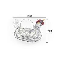 Porta Ovos Galinha Arame Cesta Retrô Preto Cabe 20 Ovos Porta Ovos Galinha Arame Cesta Retrô Preto Cabe 20 Ovos