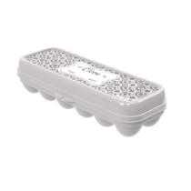 Porta Ovos Geladeira Cartela Com Fechamento Tampa Plástico Decorado Plasutil