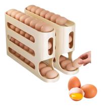 Porta Ovos Organizador Bandeja Geladeira Dispenser 4 Andares Branco