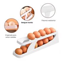 Porta Ovos Organizador Bandeja Rolante Compacta para Geladeira - Nacional