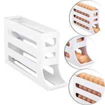 Porta Ovos Organizador De Geladeira 4 Andares Cor Branco Porta Ovos Organizador De Geladeira 4 Andares Cor Branco