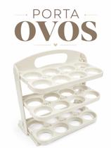 Porta Ovos Organizador de Geladeira Vertical 3 Andares para 24 Ovos Porta Ovos Organizador de Geladeira Vertical 3 Andares para 24 Ovos