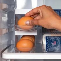Porta Ovos Organizador Roll Branco Para 7 Unidades Clear Fresh - Desembrulha