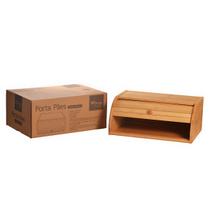 Porta Pães Bambu 40x27x17cm Tampa Retrátil Wincy Ekos Porta Pães Bambu 40x27x17cm Tampa Retrátil Wincy Ekos