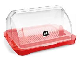 Porta Pães Cesto Guarda Pão Bolo Acrílico Tampa Retrátil Cor