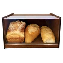 Porta pães com tampa articulada acrílico bandeja para parte interna Porta pão - Fábrica de Utilidades