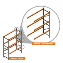 Porta Paletes Complementar A3.50xL1.22xP1.00 - 3 Níveis 1.000 Kg p/ Nível