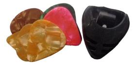 Porta Palheta Adesivo Preto - Ronsani - Brinde 7 Palhetas