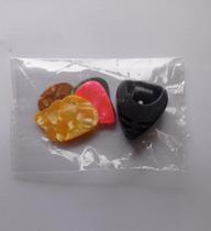 Porta Palheta Adesivo Preto - Ronsani - com 7 Palhetas