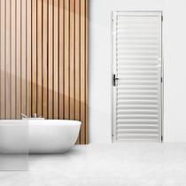 Porta Palheta de Alumínio 210 X 70cm Linha 25 Lado Esquerdo Esquadrias Bergamo