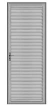 Porta palheta l25 aluminio brilhante 2,10 x 0,70 esquerda - ALFA ESQUADRIAS