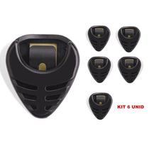Porta Palheta P/ Violão kit 6 Unidades-Preto Porta Palheta P/ Violão kit 6 Unidades-Preto