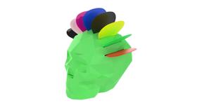 Porta-palhetas Caveira Geométrica Black Power Diversas Cores