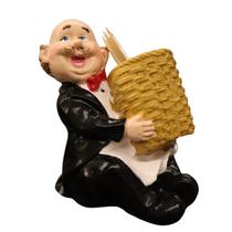 Porta Palito Garçom Cozinheiro enfeite de mesa Cozinha Restaurante Porta Palito Garçom Cozinheiro enfeite de mesa Cozinha Restaurante