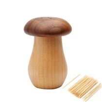 Porta-palitos de dente Agirlvct em forma de cogumelo de madeira 6cm x 6cm x 9cm Porta-palitos de dente Agirlvct em forma de cogumelo de madeira 6cm x 6cm x 9cm