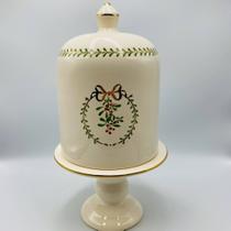 Porta Panetone / Boleira com Pitoco Natal Renaissance 37x18cm Luiz Salvador