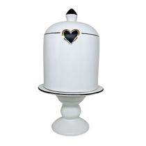 Porta Panetone de Cerâmica Natal Riviera Coração 500g