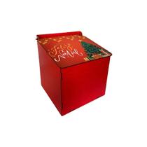 Porta Panetone Vermelho Natal MDF