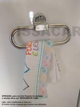 Porta pano de prato porta toalha de rosto oval fixação por ventosa sem furar parede ideal azulejo liso vidro box geladeira