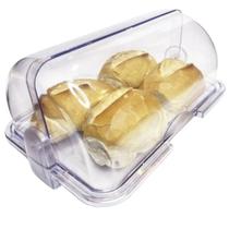 Porta Pão Alimentos Para Mesa Posta Basculante em Acrílico 31cm Porta Pão Alimentos Para Mesa Posta Basculante em Acrílico 31cm