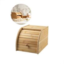 Porta Pão Bambu 27x20x18cm Prático e Sustentável