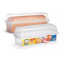 Porta Pão Biscoito Armazena E Conserva Plástico Com Tampa
