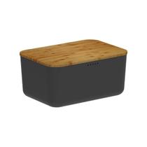 Porta Pão c Tampa Bambu Multifuncional p Corte de Pães Lume Porta Pão c Tampa Bambu Multifuncional p Corte de Pães Lume