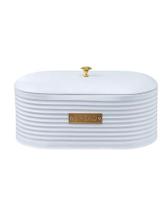 Porta Pão Cozinha Padaria Metal Armazenamento De Pães- Branco